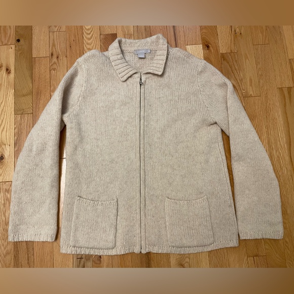 J. Crew Sweaters - J Crew Vintage Knit Zip Up Small 100% Wool